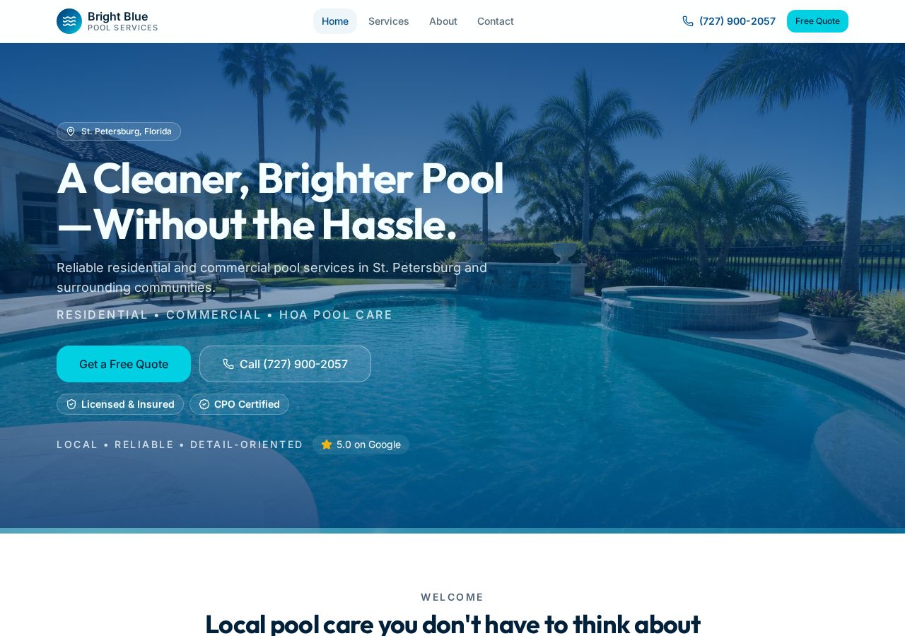 Bright Blue Pool Service website preview