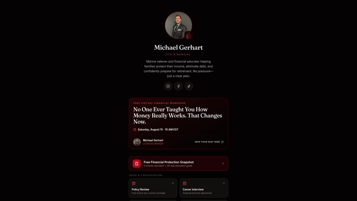 CTC Financial website preview